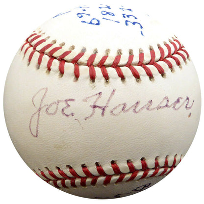 Joe Hauser Autographed AL Baseball A's HR RBI Batting AVG (BAS COA)