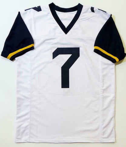 Will Grier Autographed White College Style Jersey (JSA COA)