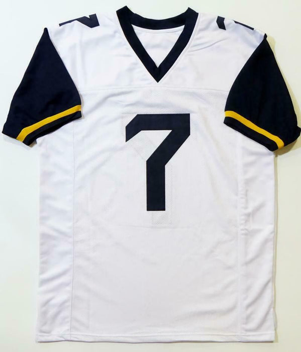 Will Grier Autographed White College Style Jersey (JSA COA)