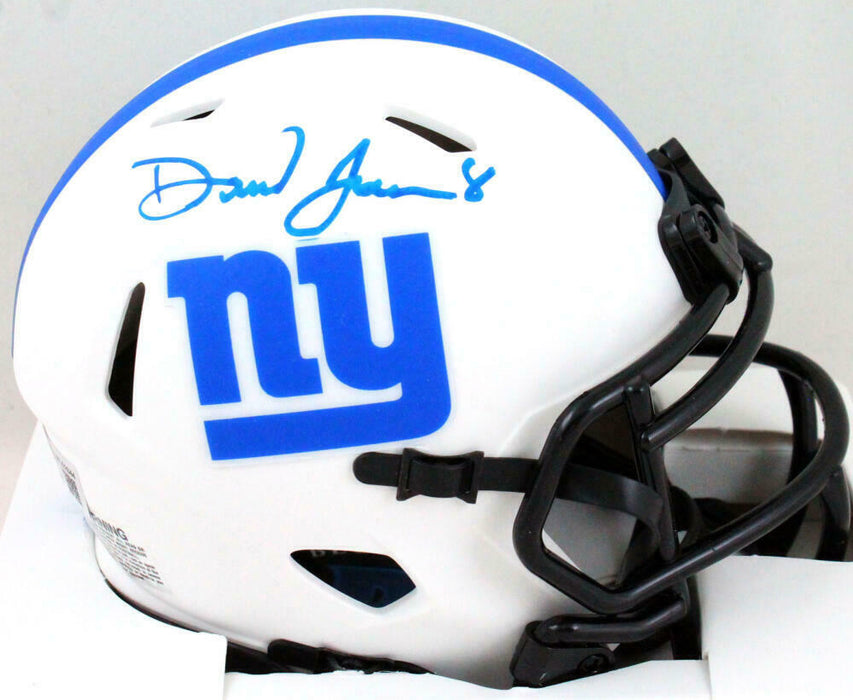 Daniel Jones New York Giants Signed New York Giants Lunar Speed Mini Helmet *Blue (BAS COA)