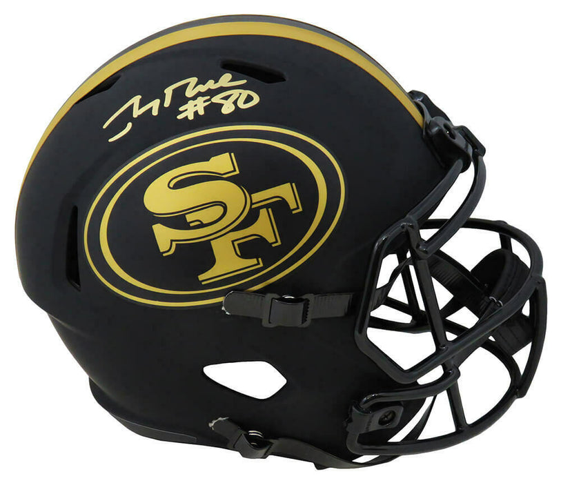 Jerry Rice San Francisco 49ers Signed 49ers Eclipse Riddell Full-sized Speed Replica Helmet (SCHWARTZ)