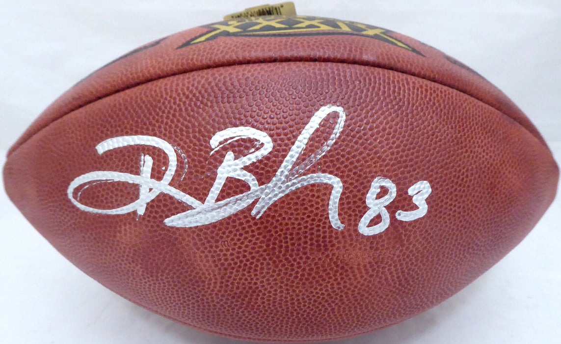 Deion Branch Autographed Wilson NFL SB Leather Football (BAS COA)