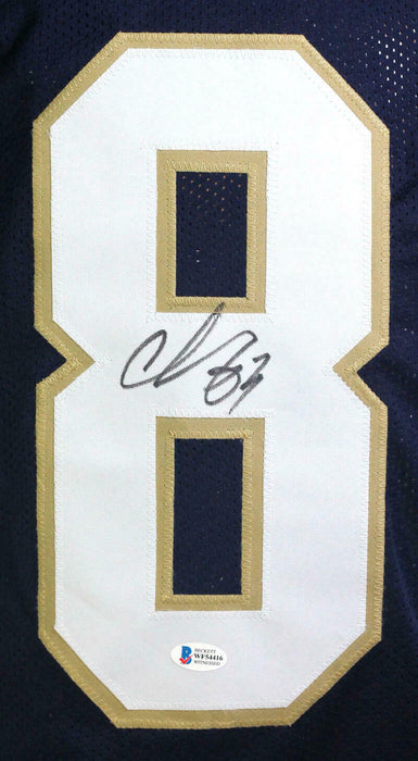 Chase Claypool Pittsburgh Steelers Signed Navy Blue College Style Jersey (BAS COA)