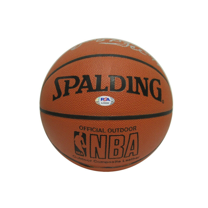 George The Iceman Gervin Signed San Antonio Spurs Autographed Basketball AJ56262 (PSA/DNA COA)