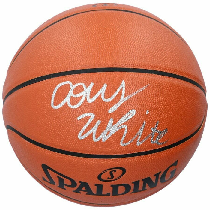 COBY WHITE Chicago Bulls Signed Spalding Basketball (FAN COA)