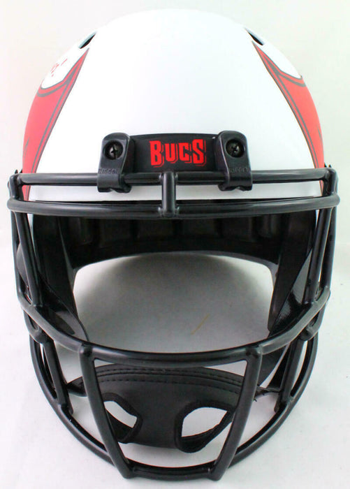 Mike Alstott Tampa Bay Buccaneers Signed Lunar Speed F/S Replica Helmet SBC (BAS COA)