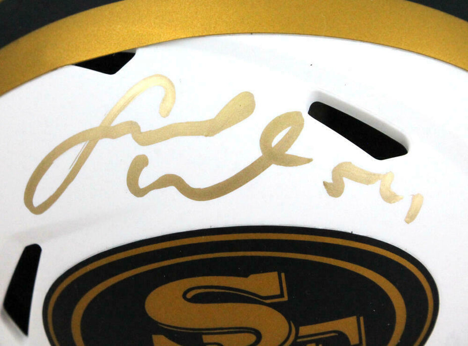 Fred Warner San Francisco 49ers Signed San Francisco 49ers Lunar Mini Helmet *Gold (BAS COA)