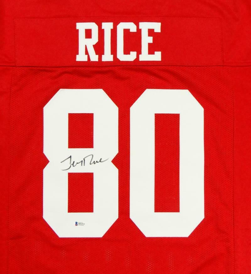 Jerry Rice San Francisco 49ers Signed Red Pro Style Jersey (BAS COA)