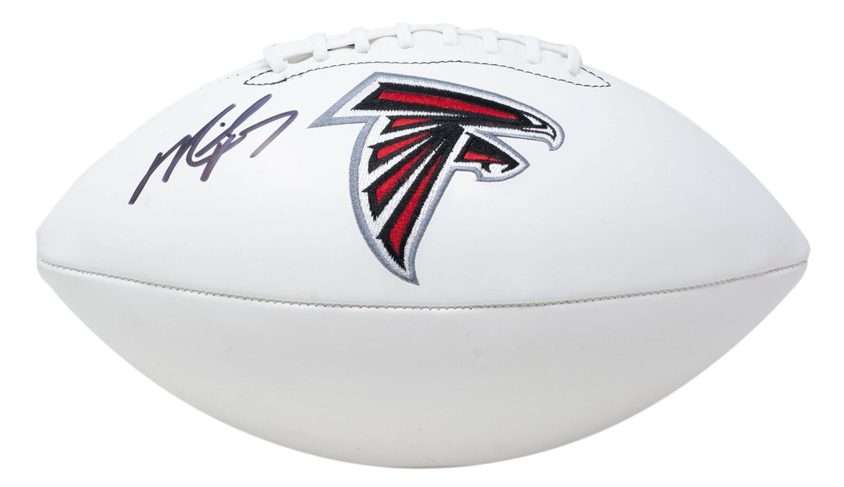 Michael Vick Atlanta Falcons Signed White Logo Football w/Case (JSA COA)