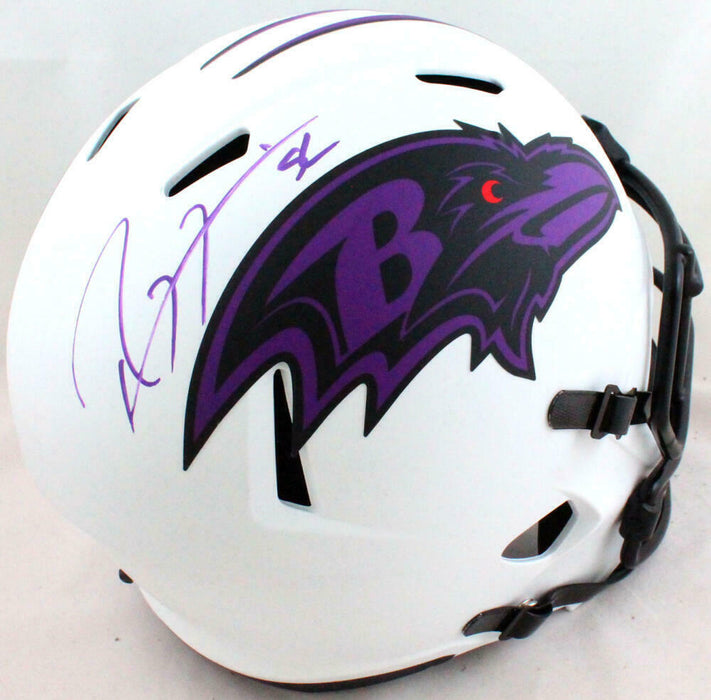 Ray Lewis Baltimore Ravens Signed Lunar Speed Helmet (BAS COA)