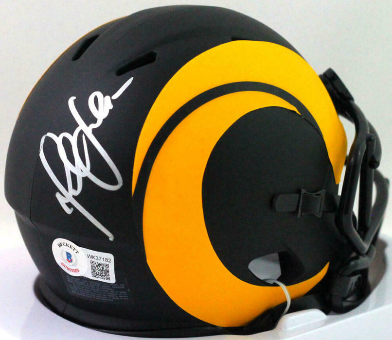 Marshall Faulk St. Louis Rams Signed Eclipse Mini Helmet BAS COA (Los Angeles)