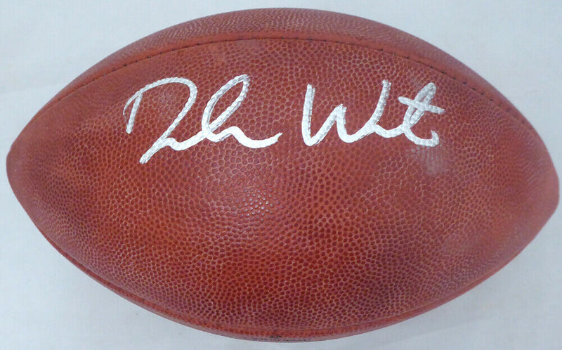 DESHAUN WATSON & DEANDRE HOPKINS HOUSTON TEXANS AUTOGRAPHED NFL FOOTBALL TEXANS #143298 (BAS COA)
