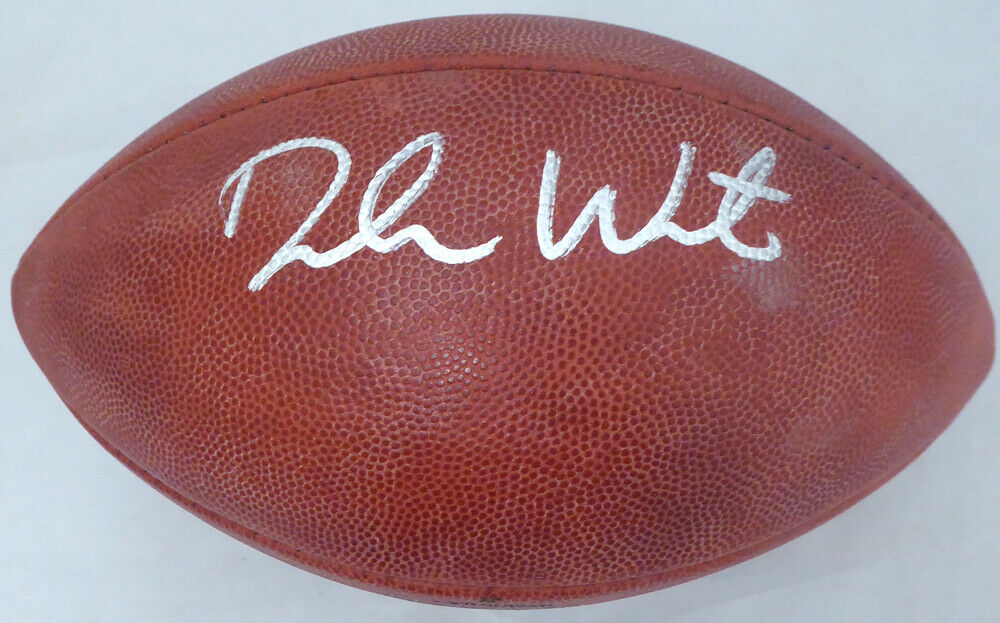 DESHAUN WATSON & DEANDRE HOPKINS HOUSTON TEXANS AUTOGRAPHED NFL FOOTBALL TEXANS #143298 (BAS COA)