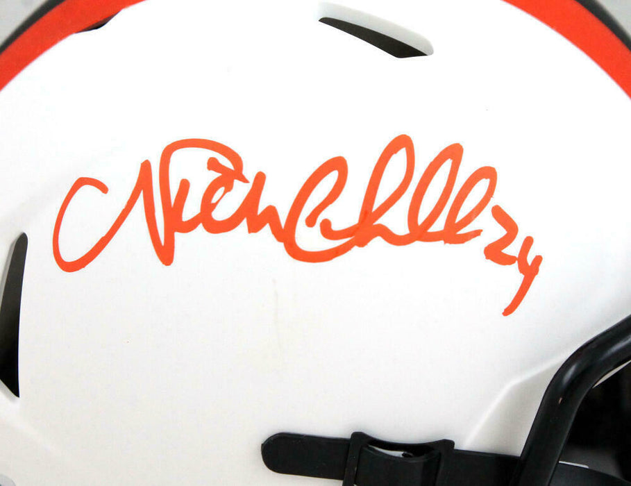 Nick Chubb Cleveland Browns Signed Lunar Speed Mini Helmet (BAS COA)