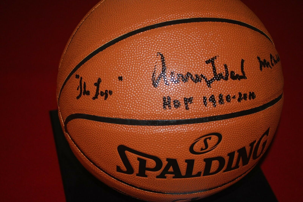 JERRY WEST Los Angeles Lakers signed Basketball HOF 1980 MR CLUTCH (BAS COA)