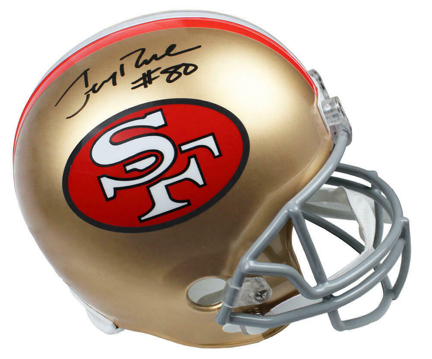 Jerry Rice San Francisco 49ers Signed San Francisco 49ers T/B Riddell Full-sized Helmet (SCHWARTZ)