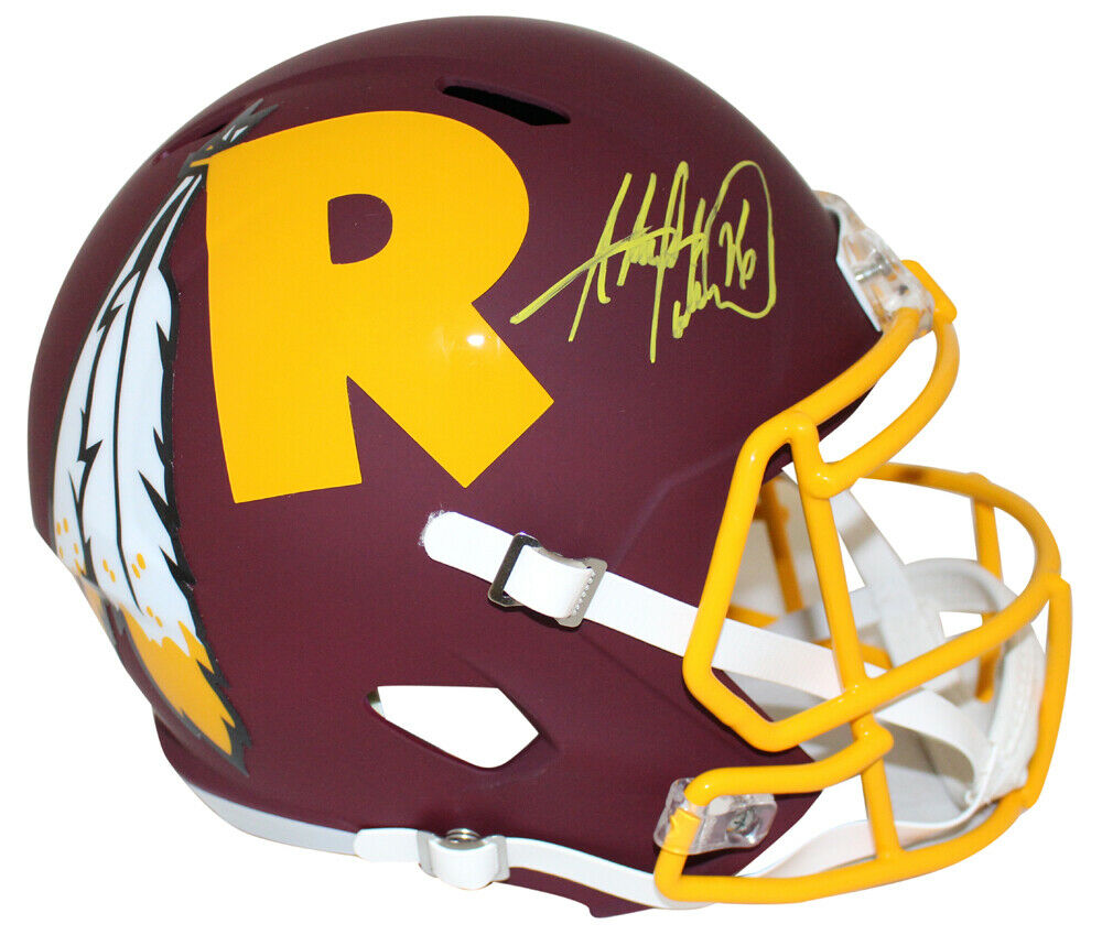 Adrian Peterson Autographed Washington Redskins F/S Chrome Helmet- Bec –  The Jersey Source