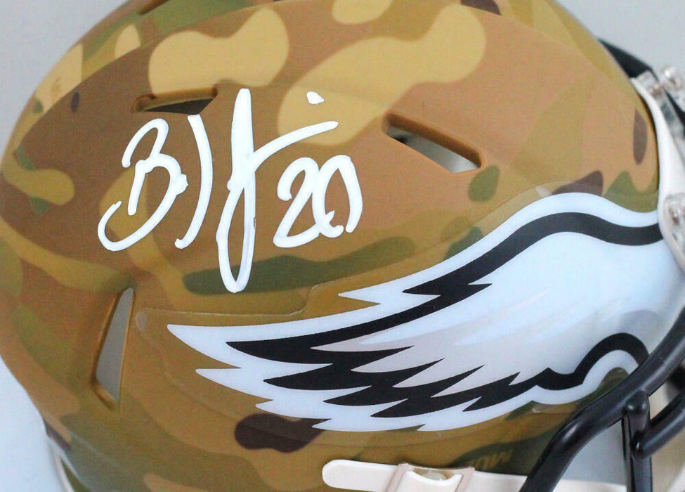 Brian Dawkins Philadelphia Eagles Signed Eagles Camouflage Speed Mini Helmet *White (BAS COA)
