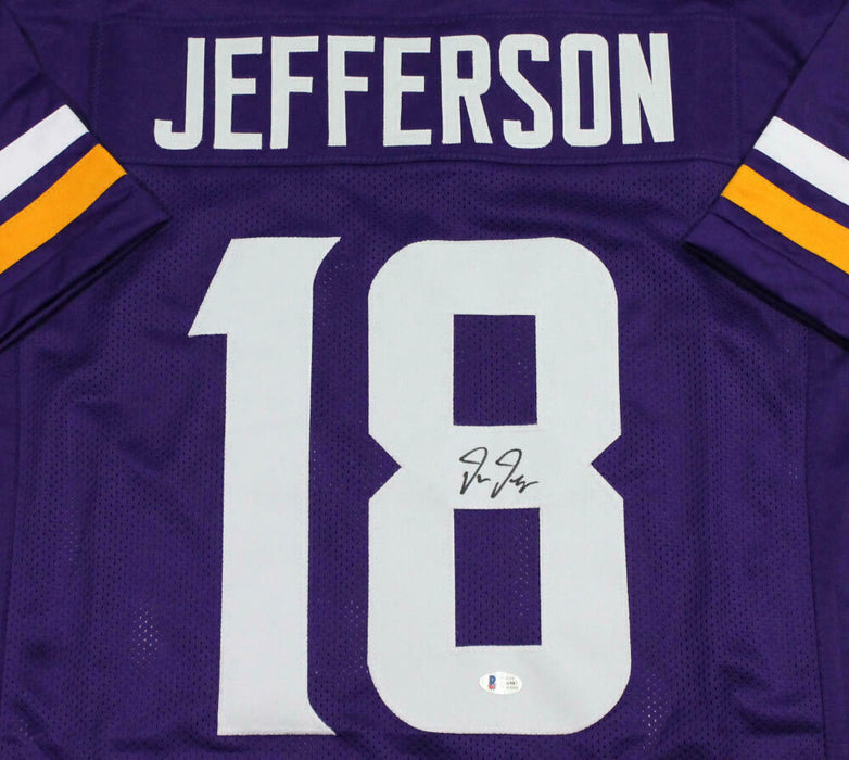 Justin Jefferson Minnesota Vikings Autographed Purple Pro Style Jersey - (BAS COA)
