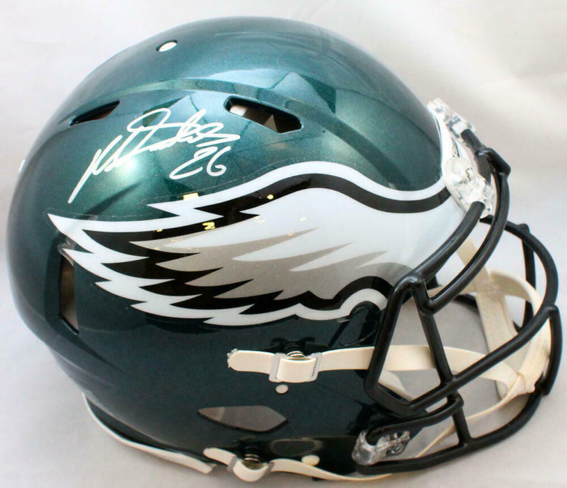 Miles Sanders Philadelphia Eagles Signed Philadelphia Eagles Full-sized Speed Authentic Helmet (JSA COA)