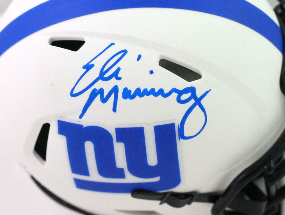 Eli Manning New York Giants Signed New York Giants Lunar Speed Mini Helmet *Blue (FAN COA)