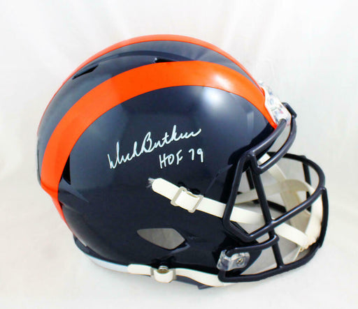 1985 Chicago Bears Team-Signed Riddell Flat White Alternate Revolution  Speed Authentic Helmet - 28 Signatures