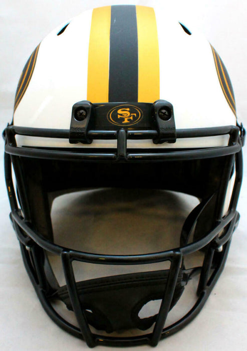 Frank Gore San Francisco 49ers Signed San Francisco 49ers Full-sized Lunar Speed Helmet *Gold (JSA COA)