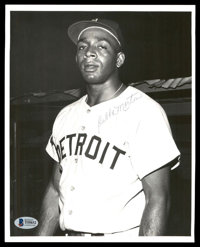 Bubba Morton Detroit Tigers Autographed 8x10 Photo Tigers Vintage Signature T55032 (BAS COA)