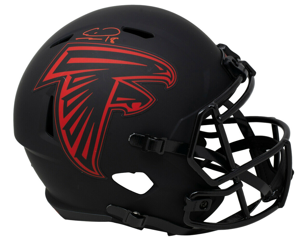 Calvin Ridley Autographed Atlanta Falcons Full Size Speed Replica Helmet  (Smudge) Beckett BAS E46866