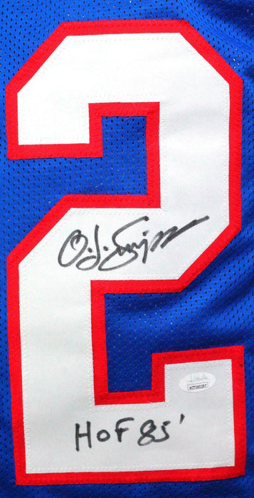 OJ Simpson Autograhed Pro-Style White Football Jersey (JSA)