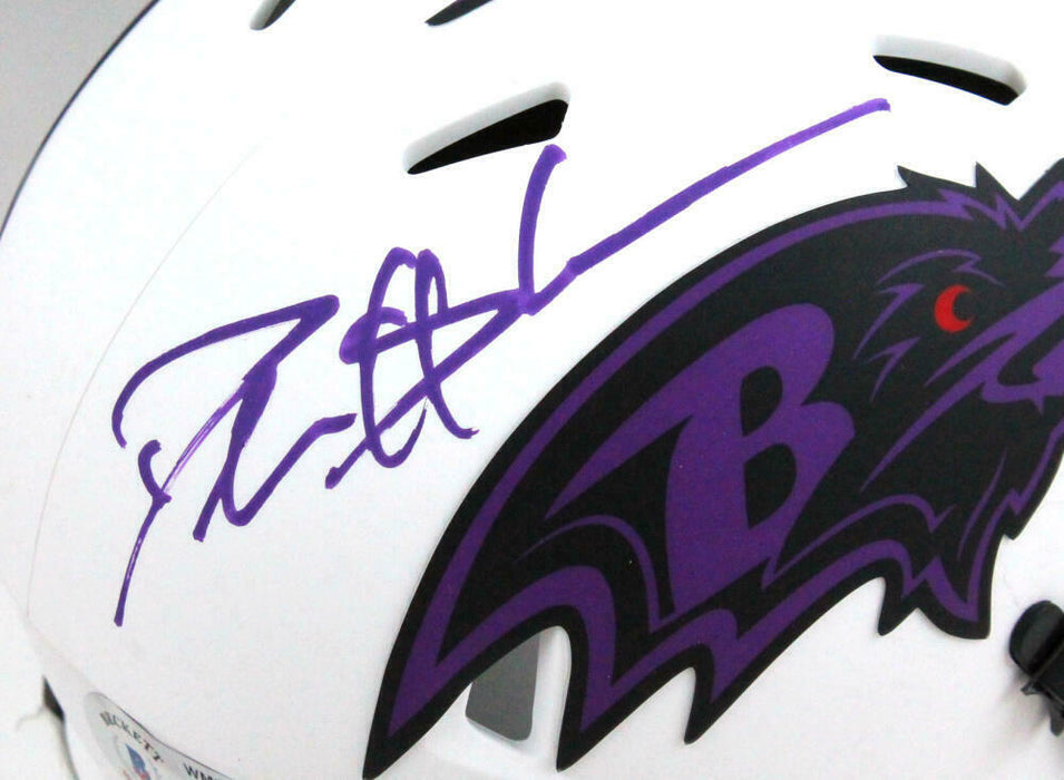 Deion Sanders Baltimore Ravens Signed Lunar Mini Helmet (BAS COA)