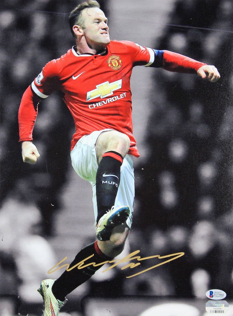 Wayne Rooney Manchester United Signed 11x14 Matted Photo #E37860 (BAS COA)