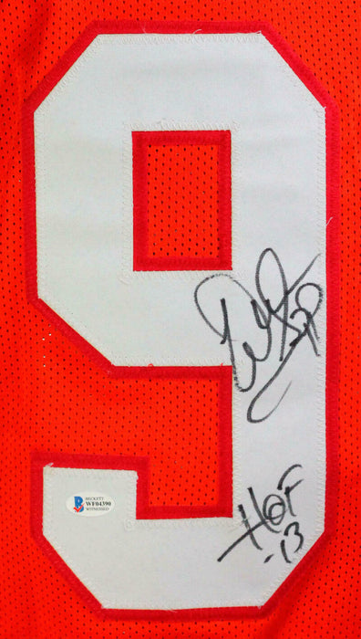 Warren Sapp Autographed Orange Pro Style Jersey w/ HOF (BAS COA)