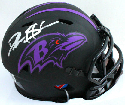 Deion Sanders Baltimore Ravens Signed Eclipse Mini Helmet (BAS COA)