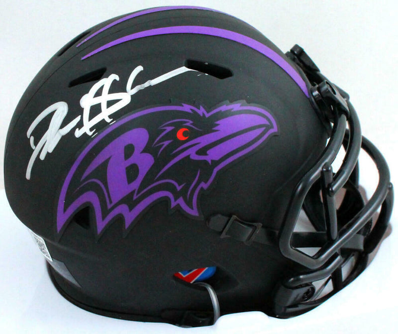 Deion Sanders Baltimore Ravens Signed Eclipse Mini Helmet (BAS COA)