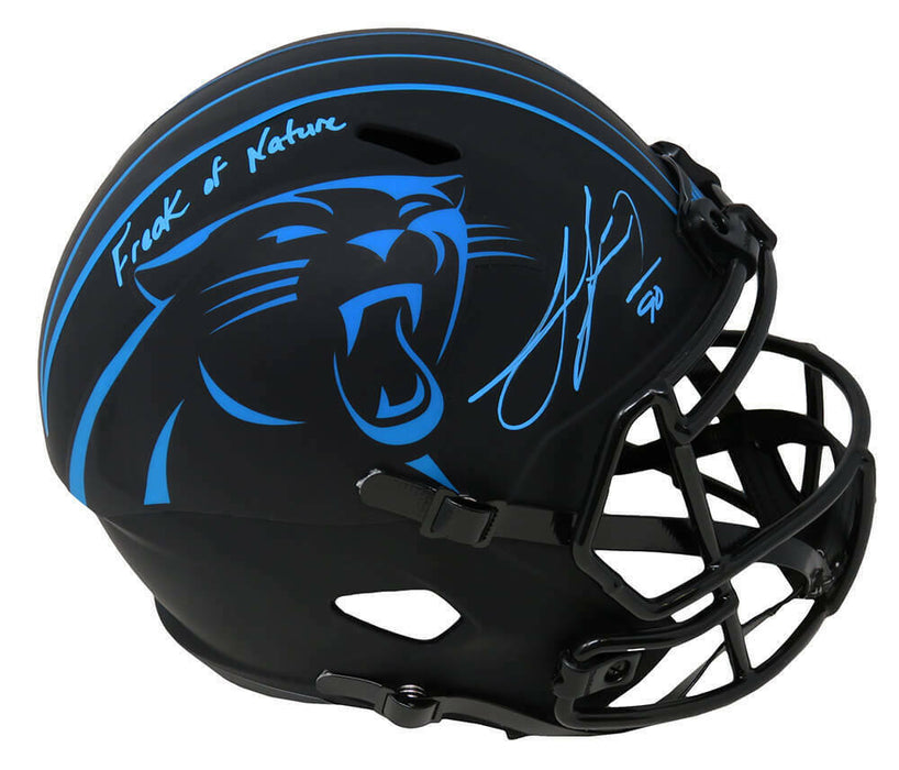 Julius Peppers Carolina Panthers Signed Eclipse Riddell F/S Speed Rep Helmet w/Freak (SS COA)