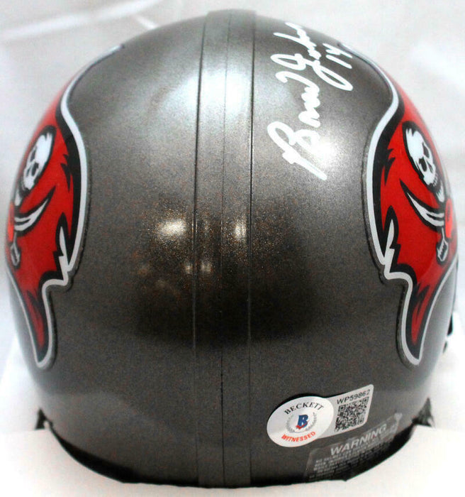 Mike Alstott & Brad Johnson Tampa Bay Buccaneers Signed 97-13 TB Mini Helmet (BAS COA)