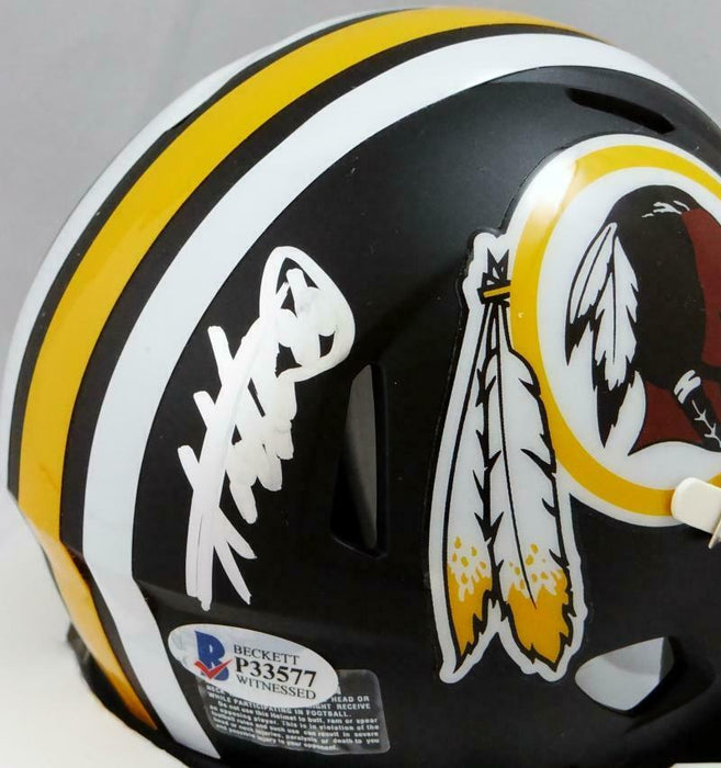Adrian Peterson Washington Redskins Signed Washington Redskins Flat Black Mini Helmet (BAS COA), , 