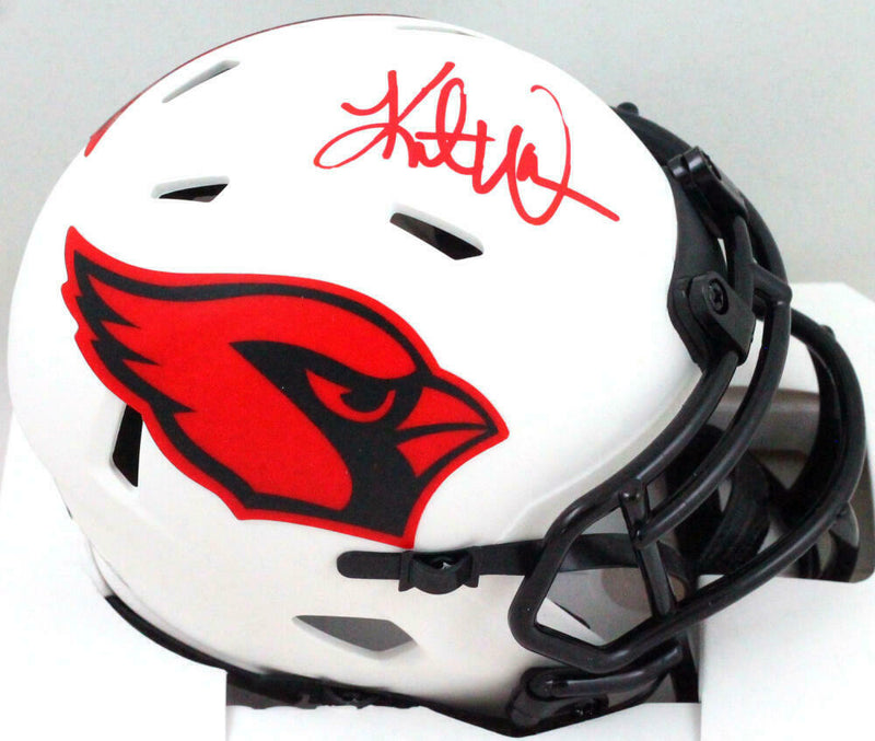 Kurt Warner Arizona Cardinals Signed Lunar Speed Mini Helmet (BAS COA)