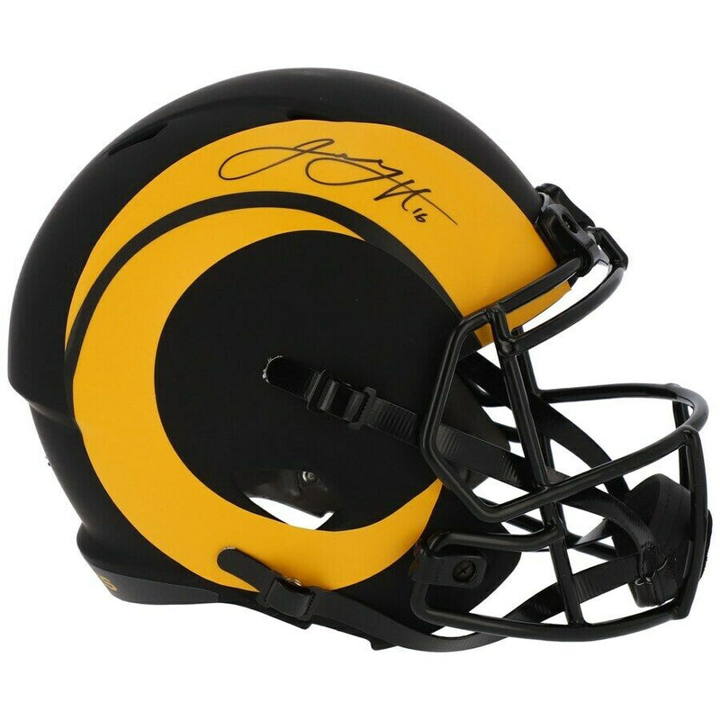 Jared Goff Los Angeles Rams Eclipse F/S Speed Replica Helmet FAN COA (St. Louis)