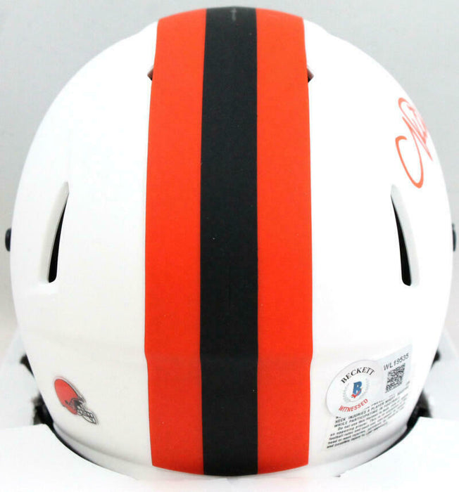 Nick Chubb Cleveland Browns Signed Lunar Speed Mini Helmet (BAS COA)