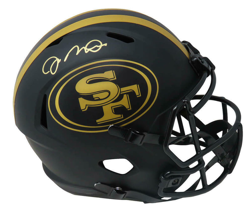 Joe Montana San Francisco 49ers Signed 49ers Eclipse Matte Riddell Speed Full-sized Replica Helmet (SCHWARTZ)