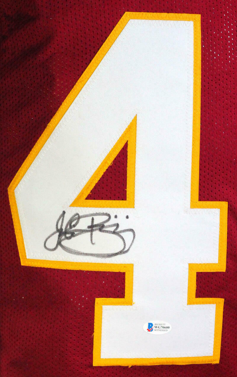 John Riggins Washington Redskins Signed Maroon Pro Style Jersey *Black (BAS COA)