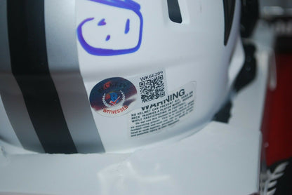 CHARLES HALEY Dallas Cowboys signed Lunar Eclipse Mini Helmet (BAS COA)