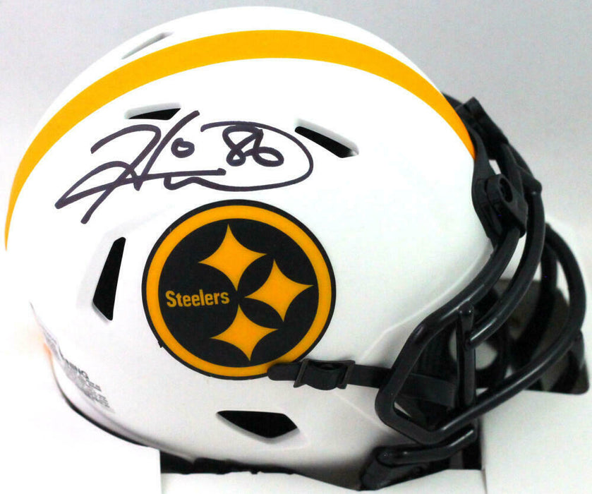 Hines Ward Pittsburgh Steelers Signed Pittsburgh Steelers Lunar Mini Helmet *Black (BAS COA)