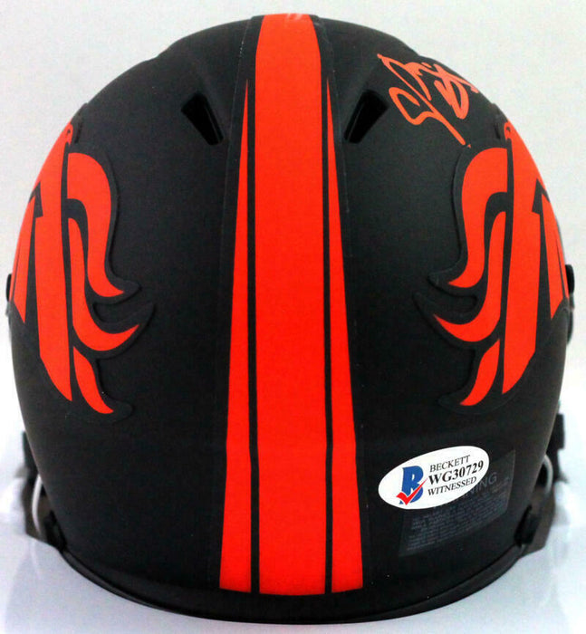 Champ Bailey Denver Broncos Signed Eclipse Speed Mini Helmet (BAS COA)
