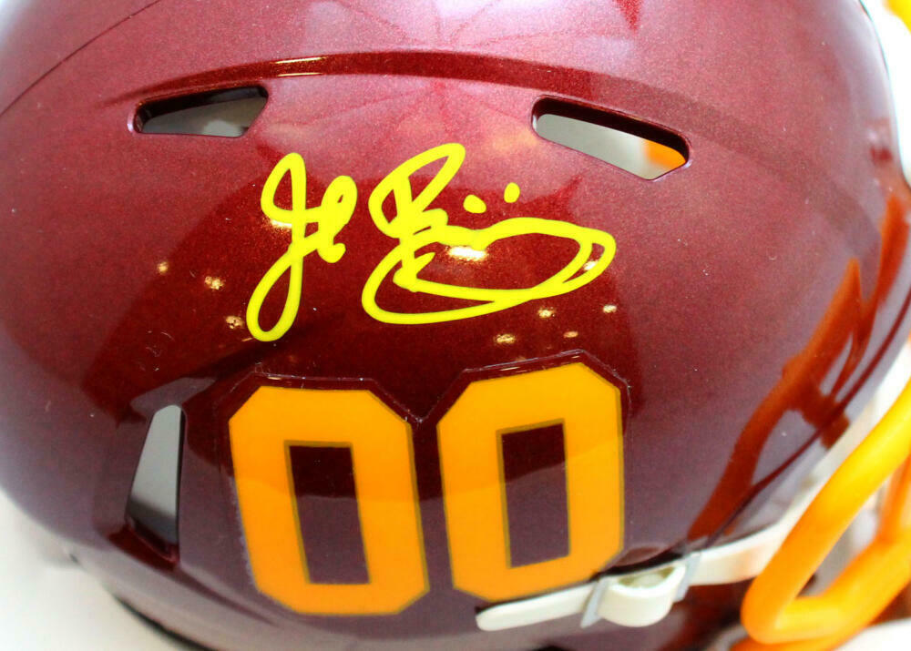 John Riggins Washington Redskins Signed Washington Redskins Speed Mini Helmet *Yellow (BAS COA)
