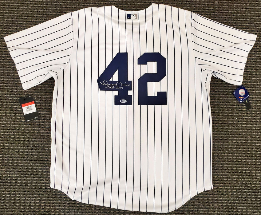 Mariano Rivera New York Yankees Autographed Nike White Jersey L HOF 2 —  Ultimate Autographs