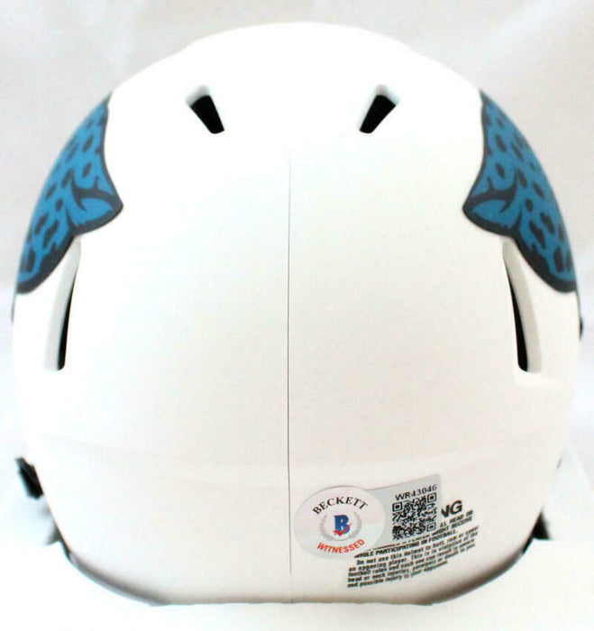 Fred Taylor Jacksonville Jaguars Signed Lunar Speed Mini Helmet (BAS COA)