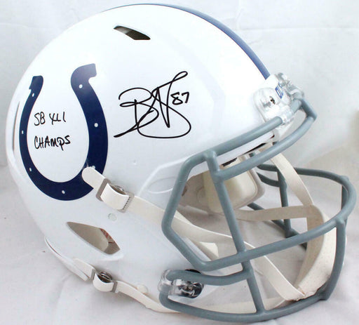 Reggie Wayne Indianapolis Colts Lunar Full Size Speed Proline Helmet P —  Ultimate Autographs